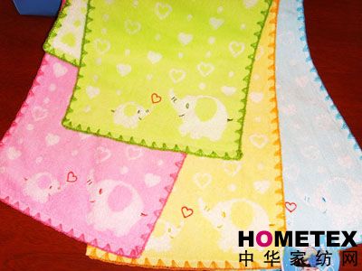 勾邊刺繡童巾