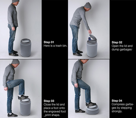 環(huán)保壓縮垃圾桶 小空間大利用
