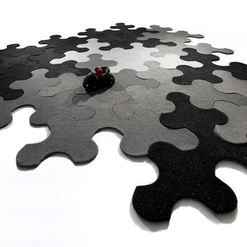 隨意拼接的拼圖地毯簡約自在