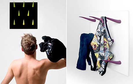 想不到的懶人刀山衣架