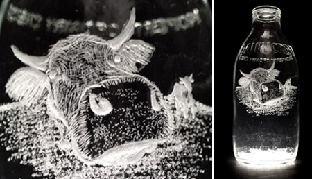 7 牛奶瓶的雕刻工藝創意經典