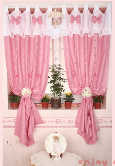 可愛的韓式兒童房窗簾
