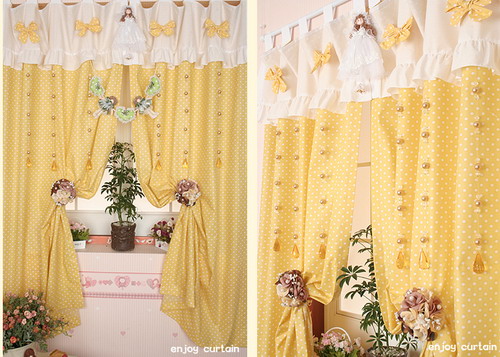 可愛的韓式兒童房窗簾