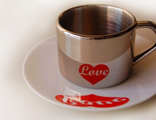 月亮太陽倒影情侶杯