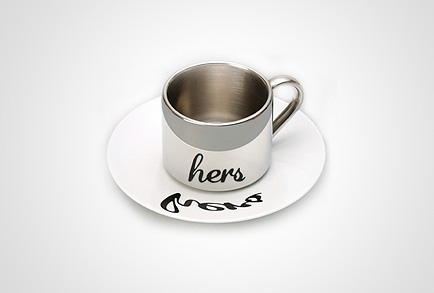 月亮太陽倒影情侶杯