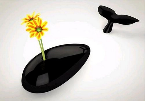 頭尾分離的創(chuàng)意鯨魚(yú)花瓶