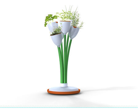 花莖花盆把花種在“花”里