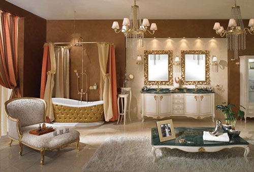 奢華浴室彌漫貴族氣息