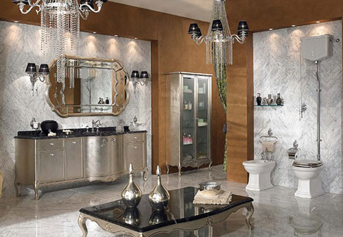 奢華浴室彌漫貴族氣息