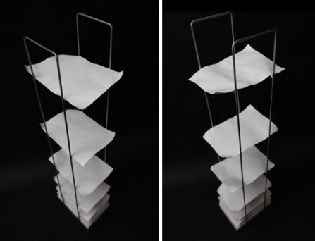 創意錯覺置物架“紙張”也能盛物