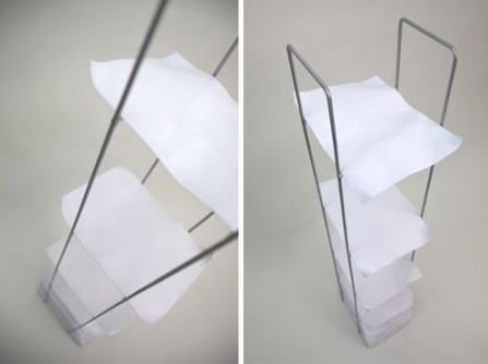 創(chuàng)意錯覺置物架“紙張”也能盛物