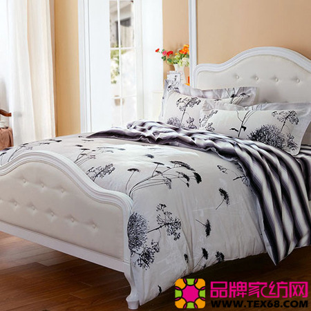 黑白床品凸顯現代都市氣息