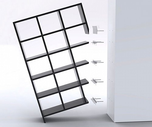 創意讓家具融入墻壁