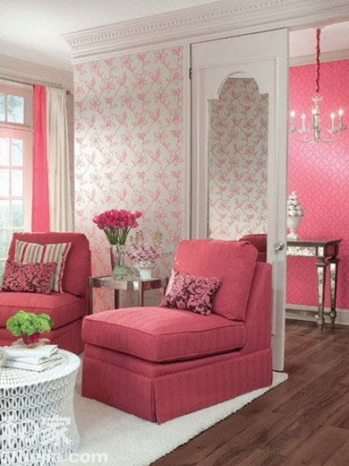 粉色空間設計彰顯單身公主氣質