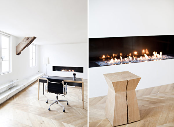 人字圖案地板凸顯家居極簡設計