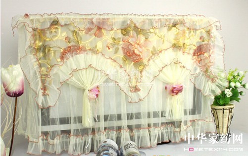 蕾絲布藝電視套冬日為家裝增色