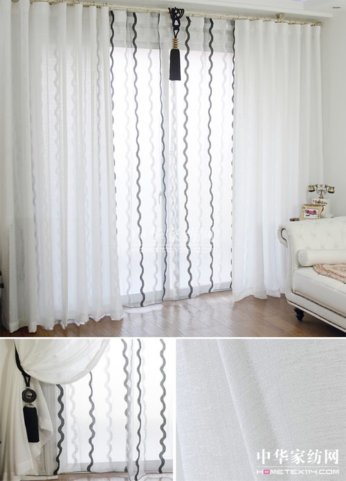 白色布藝窗簾秀出通透小空間