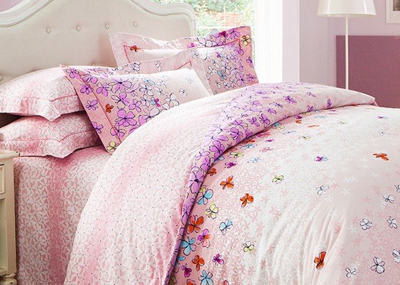 色彩+碎花流行床品四件套