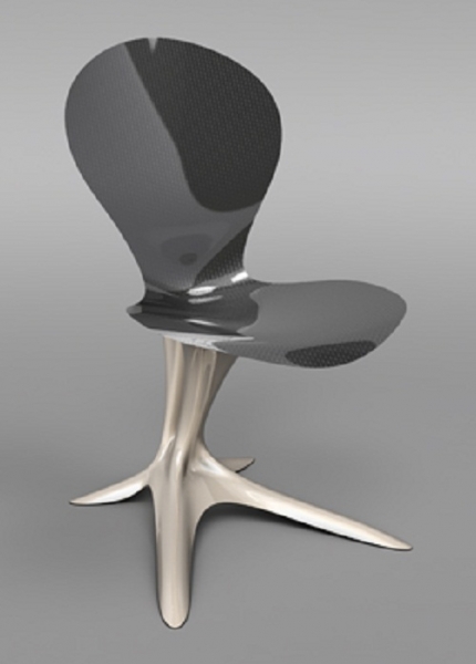 前衛設計金屬質感的未來風格家具