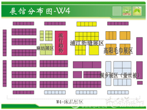第18屆家紡展家紡類產品展館分布圖