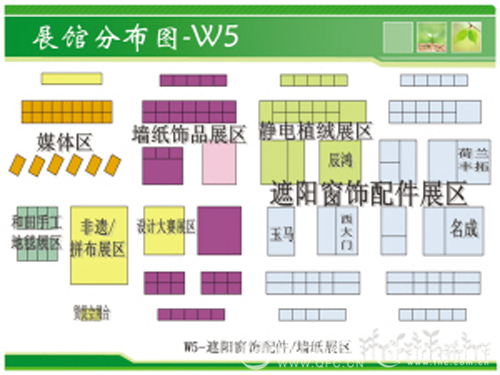 第18屆家紡展家紡類產品展館分布圖
