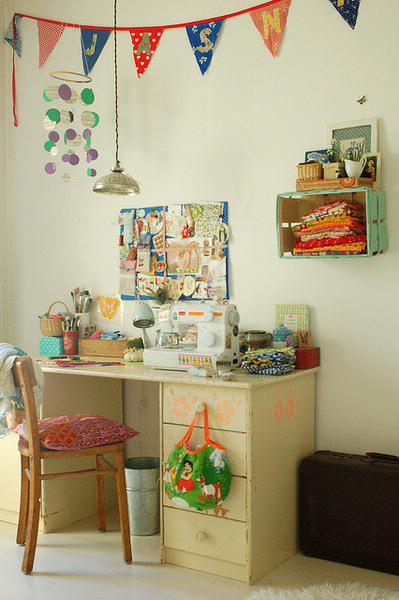 溫馨房間淺色拼貼的復古創意(2)