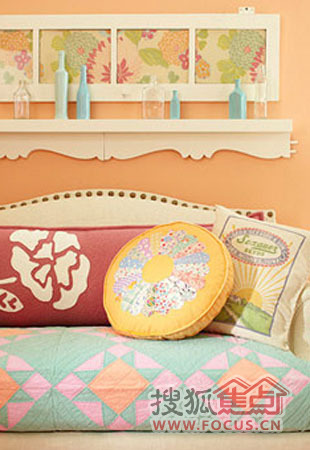 裝飾布藝打造清新韓式田園客廳