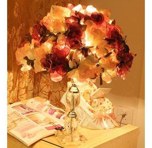 俏麗玫瑰臺燈點亮家居裝飾