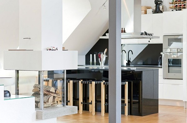 藍白交響曲北歐風格屋頂公寓設計