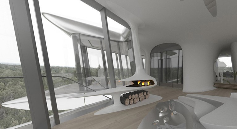 ZahaHadid為超模建宇宙飛船住宅(下)