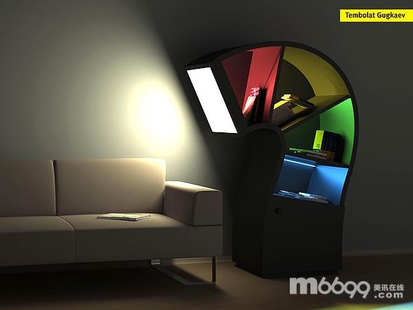 書架也“歪脖”拯救黑暗空間