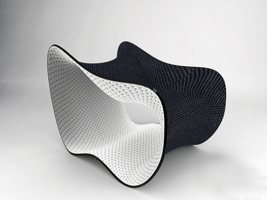 具有美感可折疊定型的Void椅子