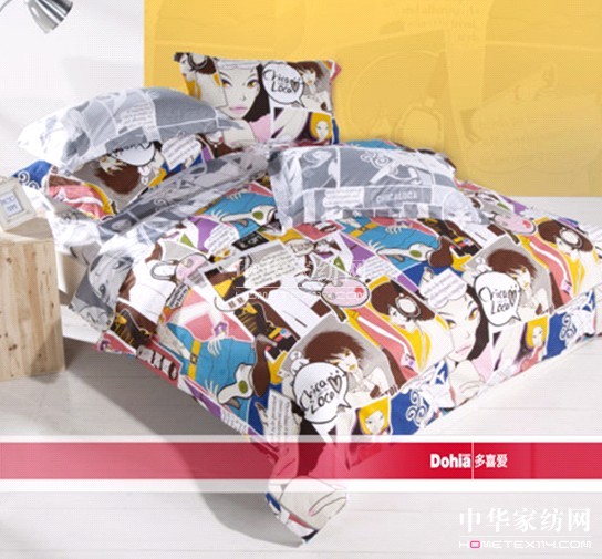 多喜愛將韓國漫畫時尚融入床品