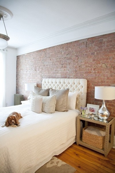 令人印象深刻的裸露磚墻臥室(4)