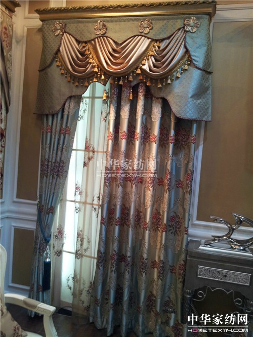 時尚窗簾設計表面圖案裝飾之自然花卉