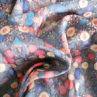 滌棉經軸印花面料