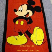 純棉割絨活性印花沙灘巾