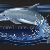 純棉割絨活性印花沙灘巾