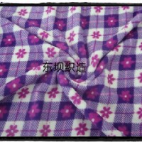 格子印花珊瑚絨